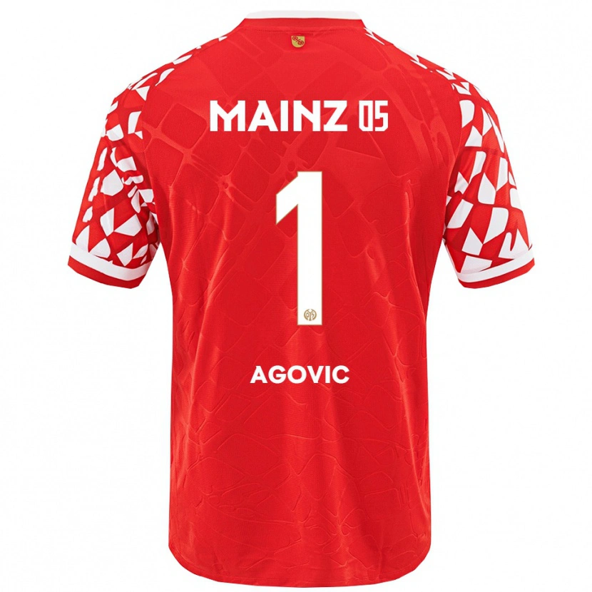 Danxen Børn Daris Agovic #1 Rød Hvid Hjemmebane Spillertrøjer 2025/26 Trøje T-Shirt