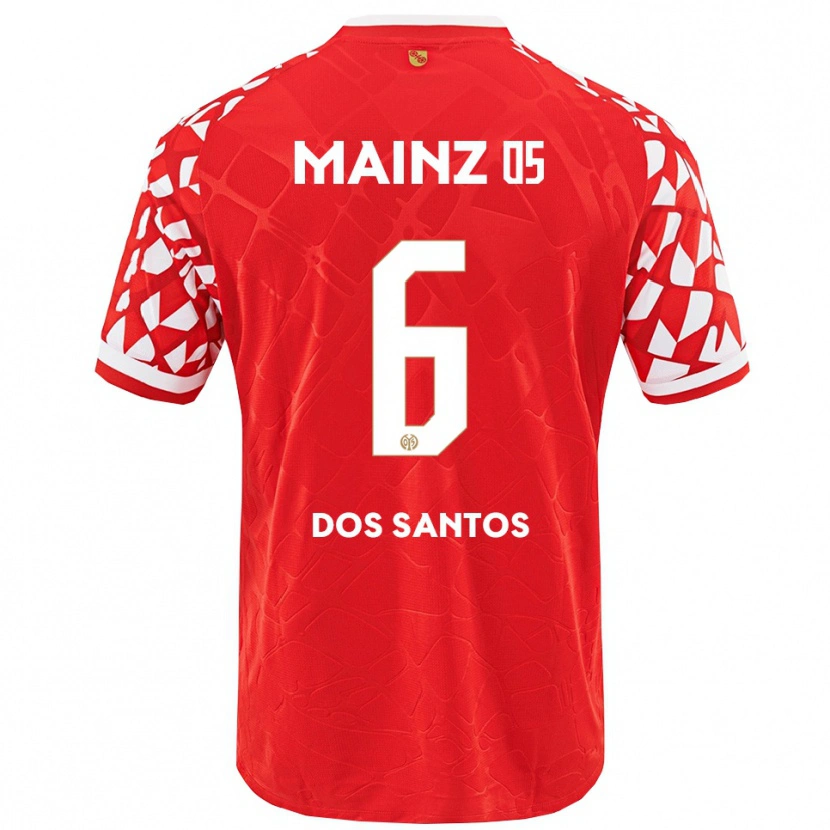 Danxen Børn Alexandre Tavares Dos Santos #6 Rød Hvid Hjemmebane Spillertrøjer 2025/26 Trøje T-Shirt