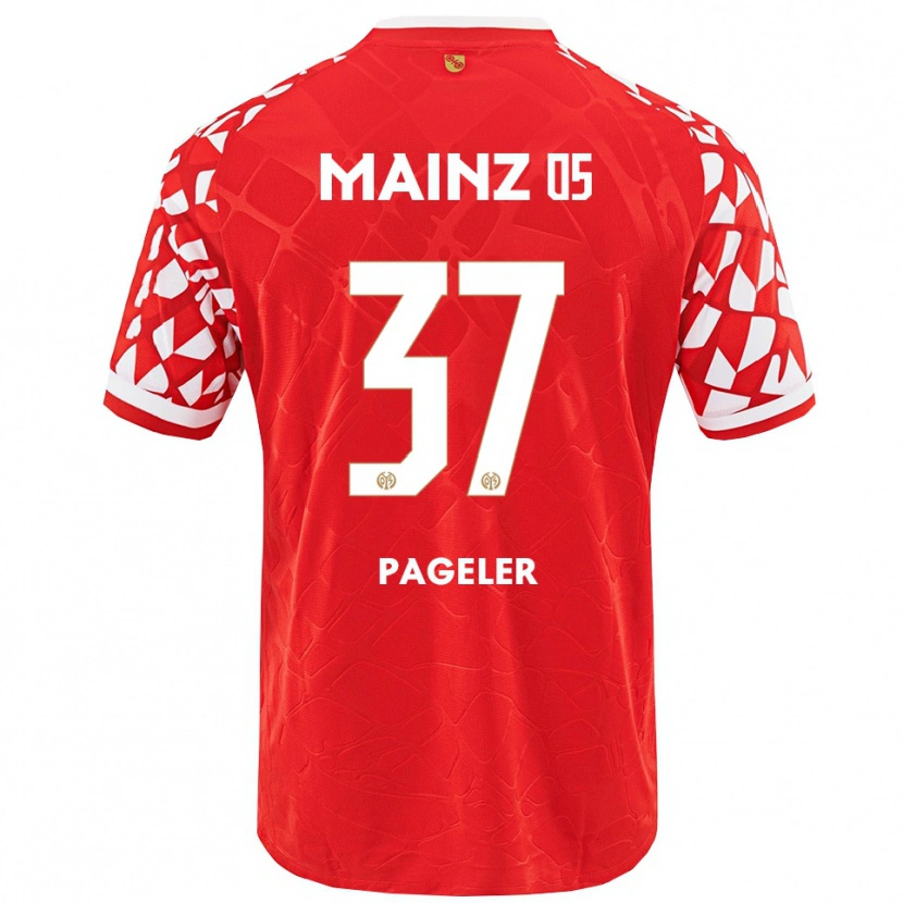 Danxen Børn Maja Pageler #37 Rød Hvid Hjemmebane Spillertrøjer 2025/26 Trøje T-Shirt