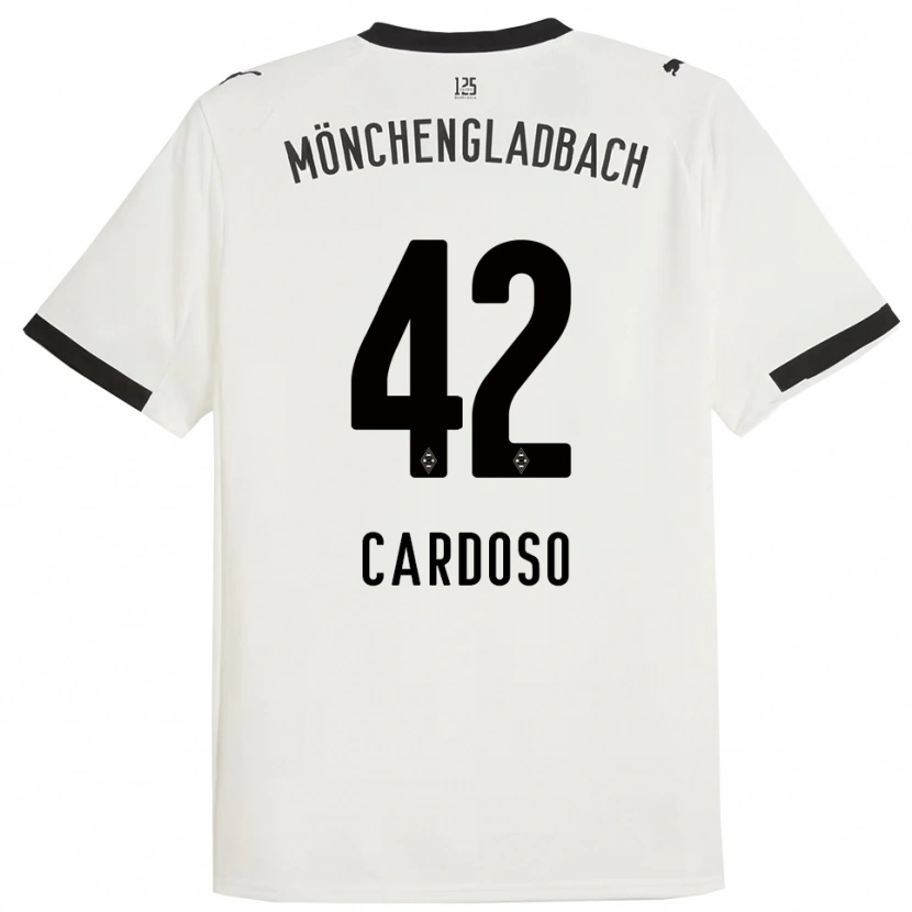Danxen Børn Tiago Pereira Cardoso #42 Hvid Sort Hjemmebane Spillertrøjer 2025/26 Trøje T-Shirt
