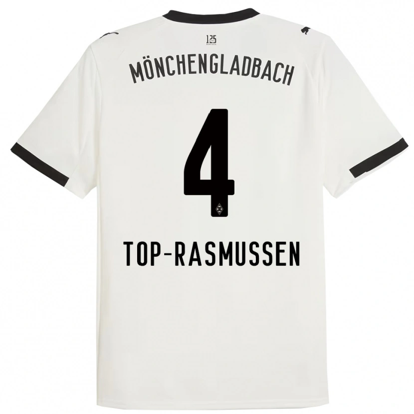 Danxen Børn Tristan Top-Rasmussen #4 Hvid Sort Hjemmebane Spillertrøjer 2025/26 Trøje T-Shirt