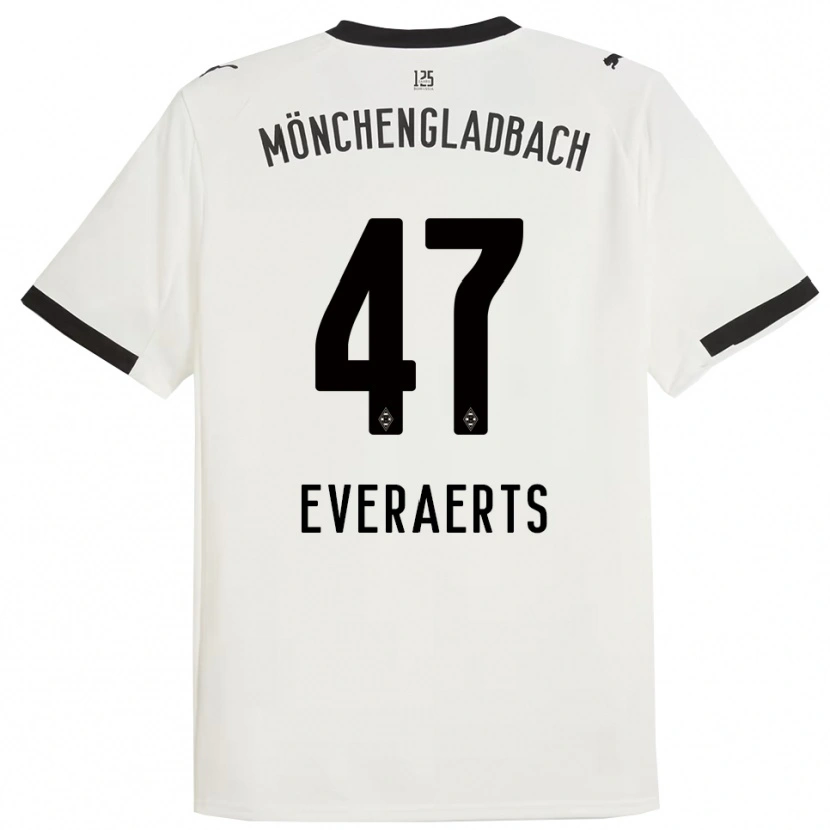 Danxen Børn Kim Everaerts #47 Hvid Sort Hjemmebane Spillertrøjer 2025/26 Trøje T-Shirt