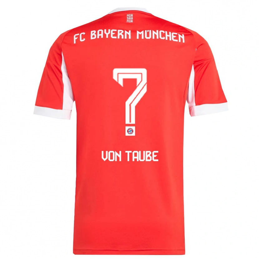 Danxen Børn Philipp Von Taube #0 Rød Hvid Hjemmebane Spillertrøjer 2025/26 Trøje T-Shirt