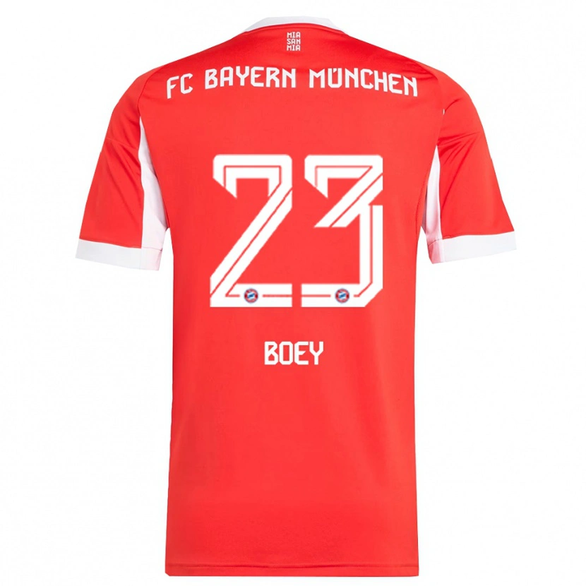 Danxen Børn Sacha Boey #23 Rød Hvid Hjemmebane Spillertrøjer 2025/26 Trøje T-Shirt