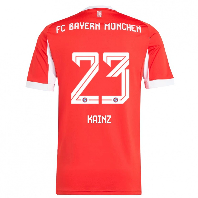 Danxen Børn Manuel Kainz #23 Rød Hvid Hjemmebane Spillertrøjer 2025/26 Trøje T-Shirt