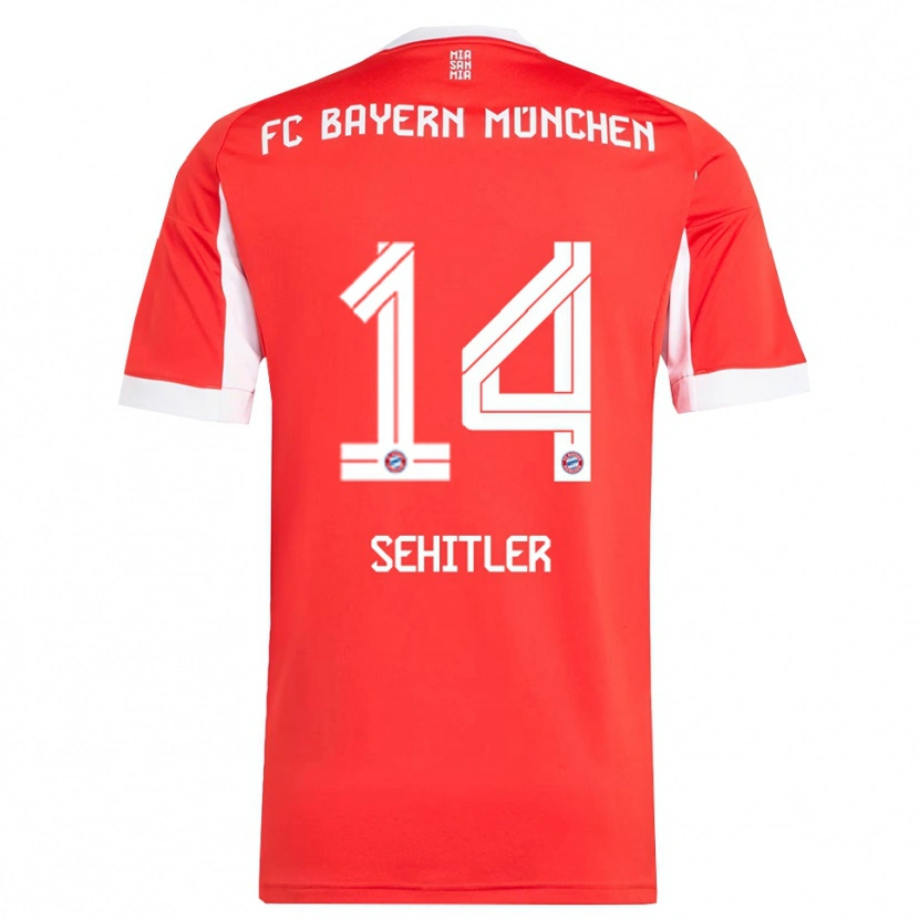 Danxen Børn Alara Şehitler #14 Rød Hvid Hjemmebane Spillertrøjer 2025/26 Trøje T-Shirt