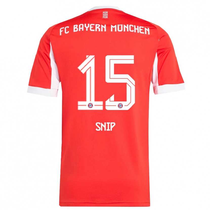 Danxen Børn Roy Snip #15 Rød Hvid Hjemmebane Spillertrøjer 2025/26 Trøje T-Shirt