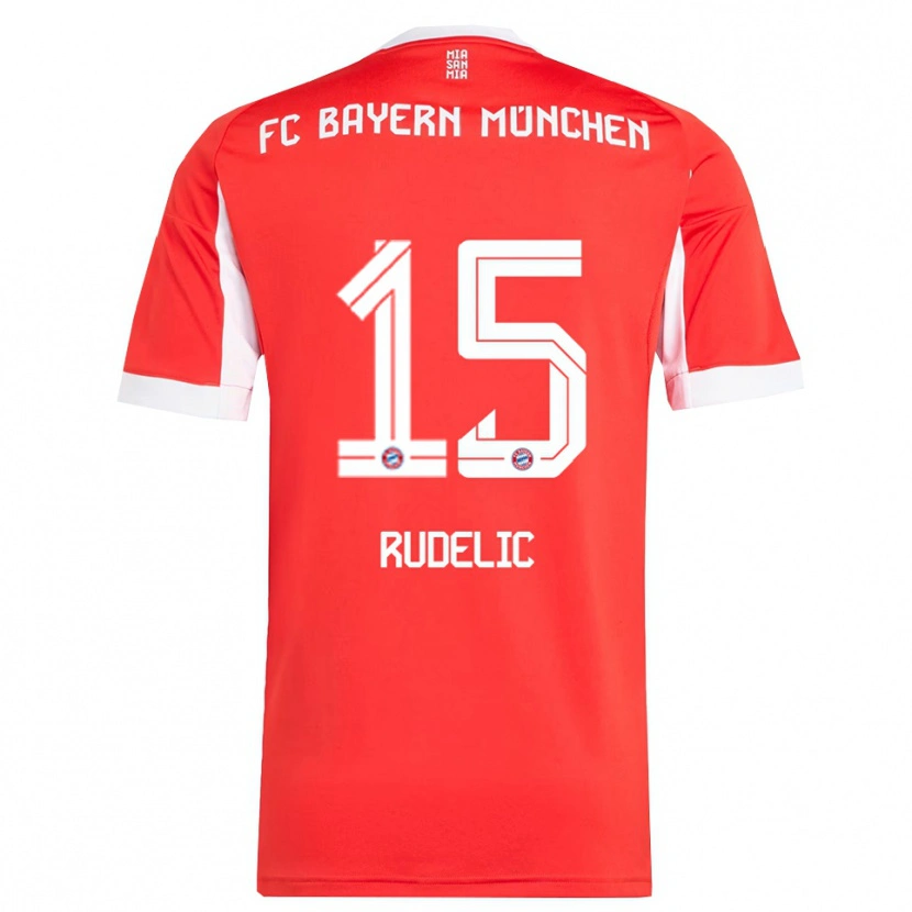 Danxen Børn Ivana Rudelic #15 Rød Hvid Hjemmebane Spillertrøjer 2025/26 Trøje T-Shirt