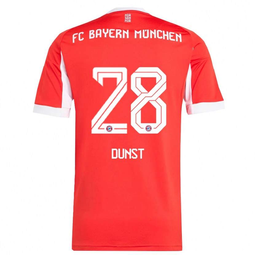 Danxen Børn Barbara Dunst #28 Rød Hvid Hjemmebane Spillertrøjer 2025/26 Trøje T-Shirt