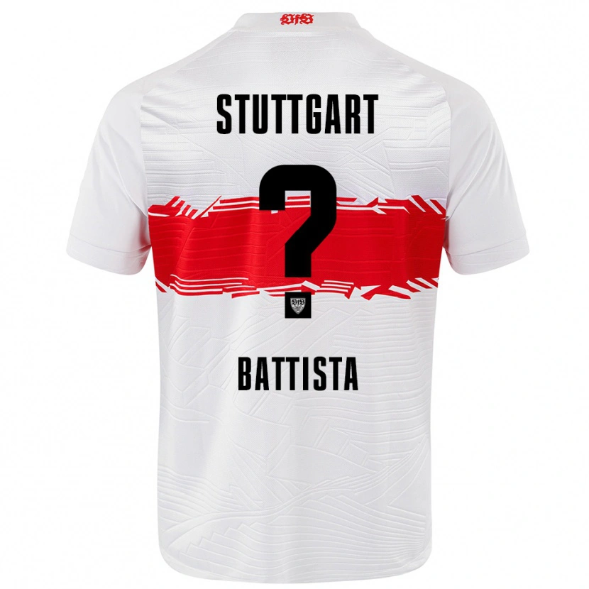 Danxen Børn Luca Battista #0 Hvid Rød Hjemmebane Spillertrøjer 2025/26 Trøje T-Shirt