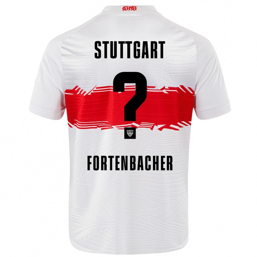 Danxen Børn Jannik Fortenbacher #0 Hvid Rød Hjemmebane Spillertrøjer 2025/26 Trøje T-Shirt