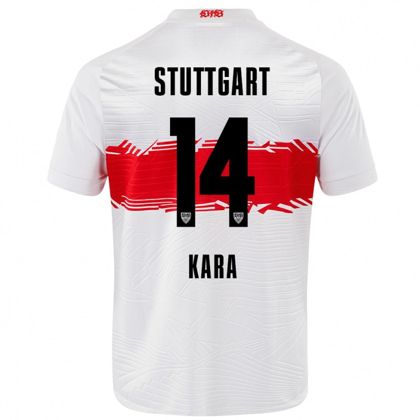Danxen Børn Semih Kara #14 Hvid Rød Hjemmebane Spillertrøjer 2025/26 Trøje T-Shirt