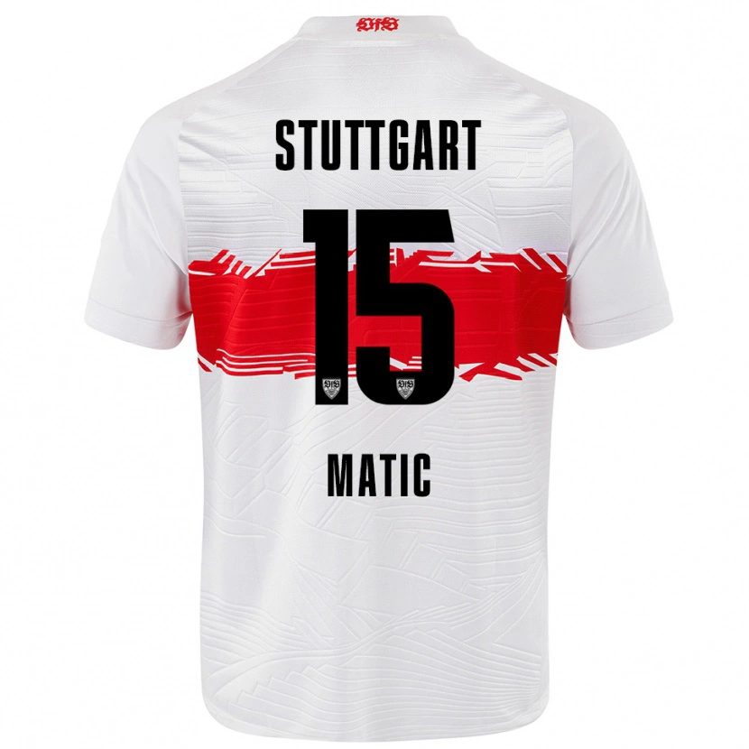 Danxen Børn Nikolas Matic #15 Hvid Rød Hjemmebane Spillertrøjer 2025/26 Trøje T-Shirt
