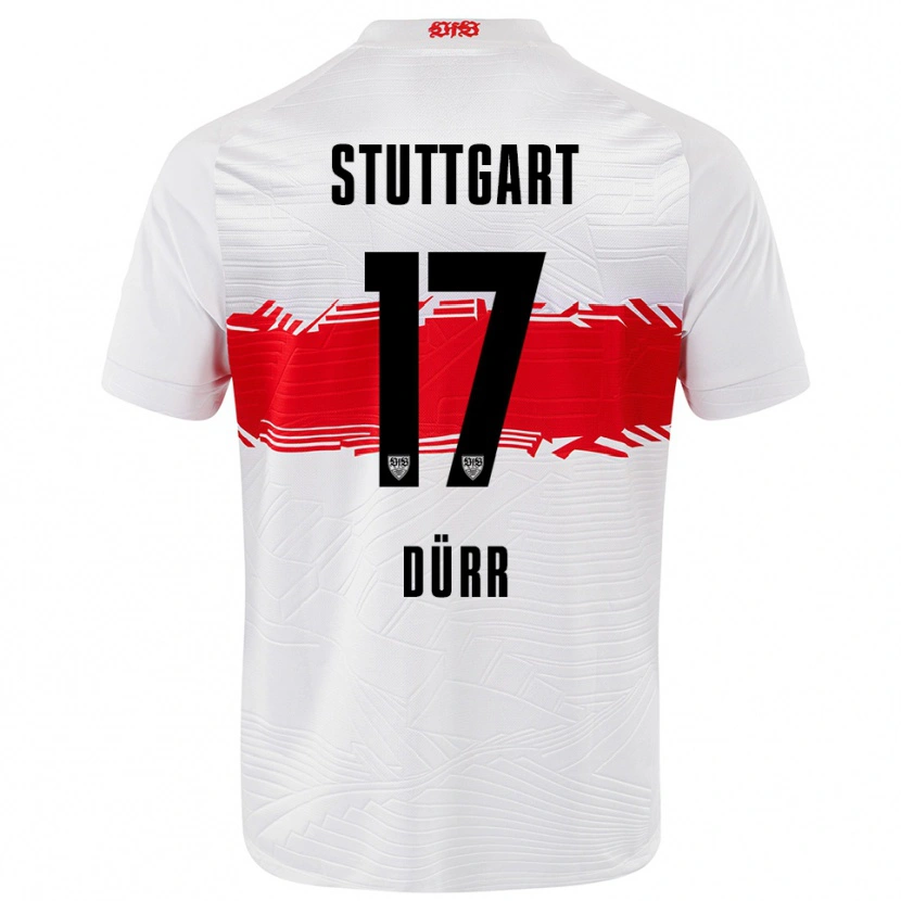 Danxen Børn Muriel Dürr #17 Hvid Rød Hjemmebane Spillertrøjer 2025/26 Trøje T-Shirt