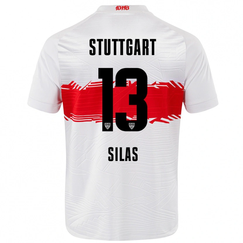 Danxen Børn Silas #13 Hvid Rød Hjemmebane Spillertrøjer 2025/26 Trøje T-Shirt