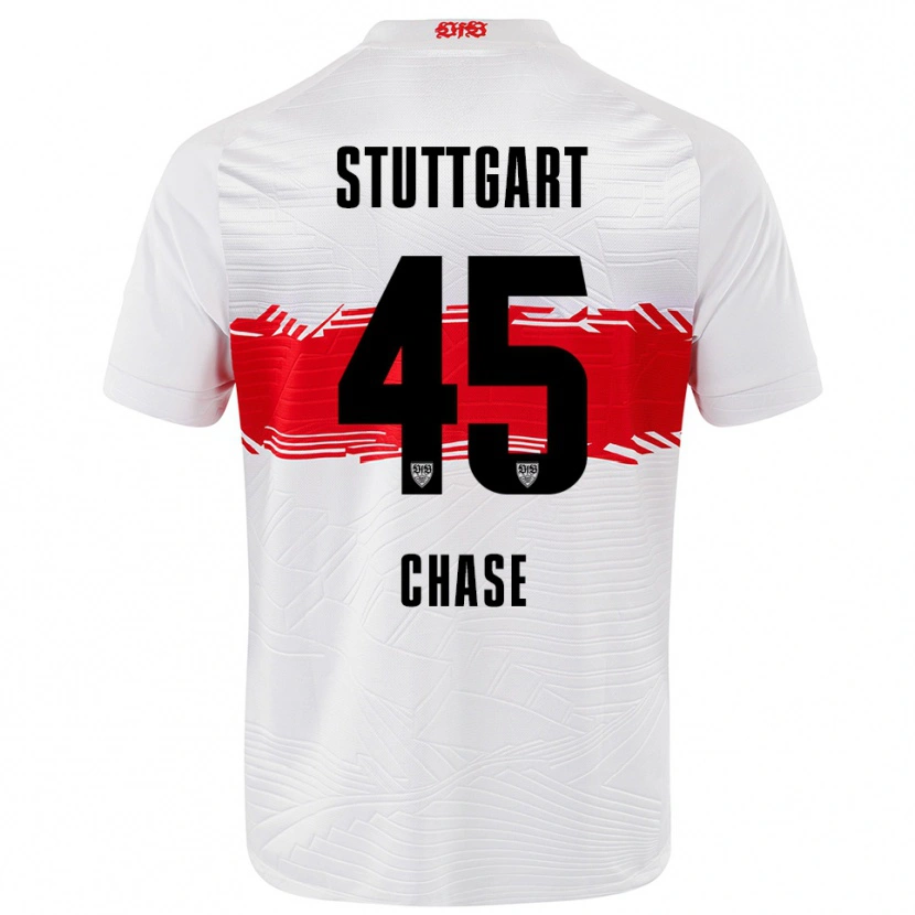 Danxen Børn Anrie Chase #45 Hvid Rød Hjemmebane Spillertrøjer 2025/26 Trøje T-Shirt