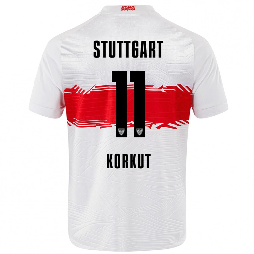 Danxen Børn Efe Korkut #11 Hvid Rød Hjemmebane Spillertrøjer 2025/26 Trøje T-Shirt