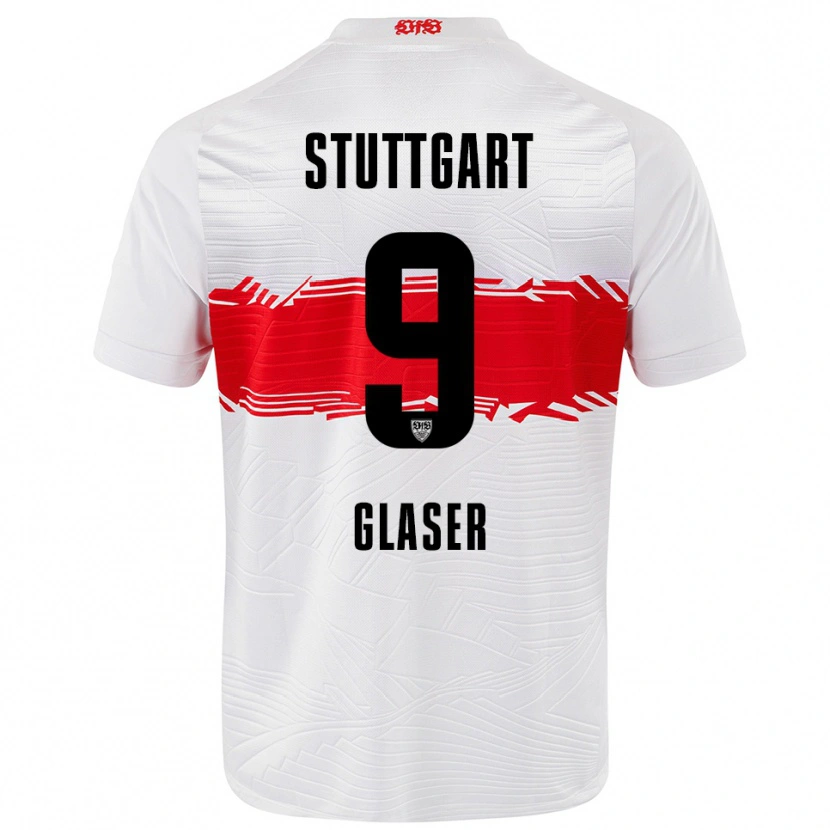 Danxen Børn Julia Glaser #9 Hvid Rød Hjemmebane Spillertrøjer 2025/26 Trøje T-Shirt