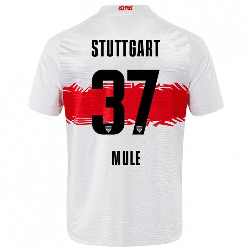 Danxen Børn Salvatore Mule #37 Hvid Rød Hjemmebane Spillertrøjer 2025/26 Trøje T-Shirt