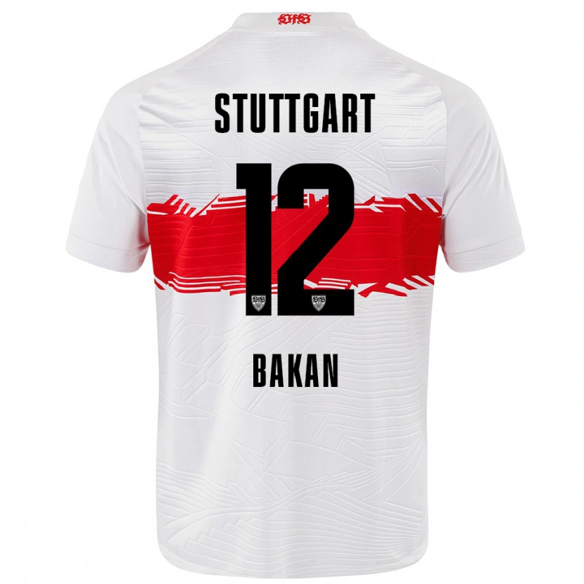 Danxen Børn Eren Bakan #12 Hvid Rød Hjemmebane Spillertrøjer 2025/26 Trøje T-Shirt