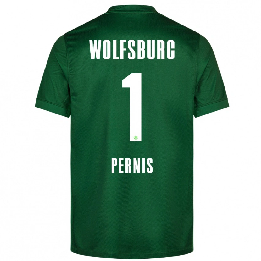 Danxen Børn Dusan Pernis #1 Grøn Hvid Hjemmebane Spillertrøjer 2025/26 Trøje T-Shirt
