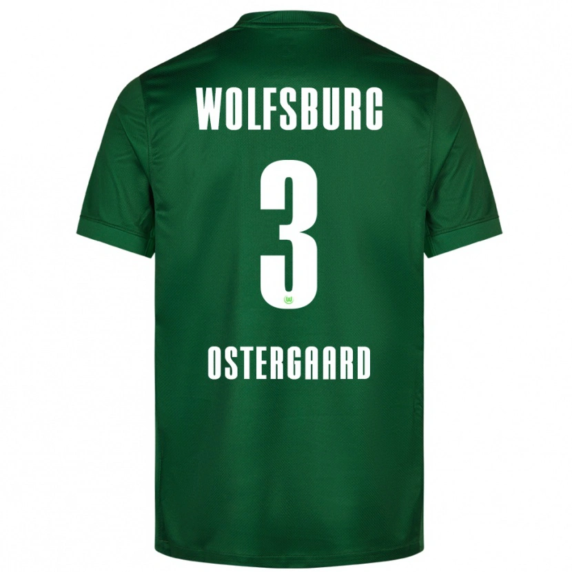 Danxen Børn Christian Östergaard #3 Grøn Hvid Hjemmebane Spillertrøjer 2025/26 Trøje T-Shirt