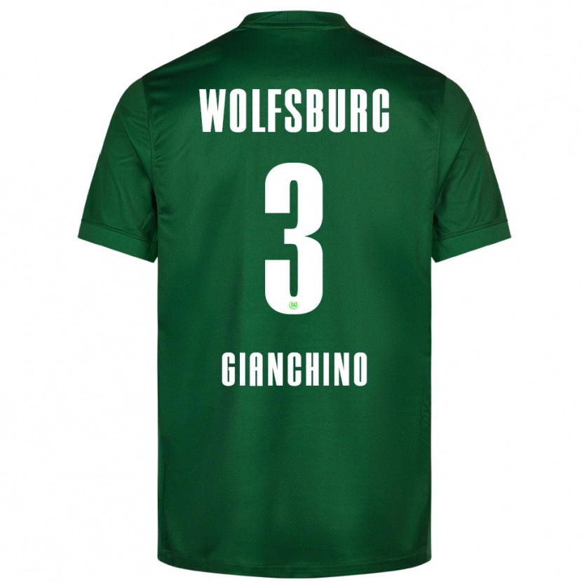 Danxen Børn Michele Gianchino #3 Grøn Hvid Hjemmebane Spillertrøjer 2025/26 Trøje T-Shirt