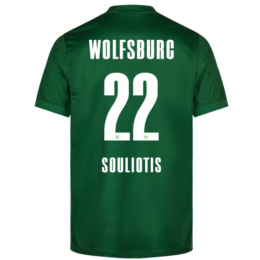 Danxen Børn Spyridon Souliotis #22 Grøn Hvid Hjemmebane Spillertrøjer 2025/26 Trøje T-Shirt