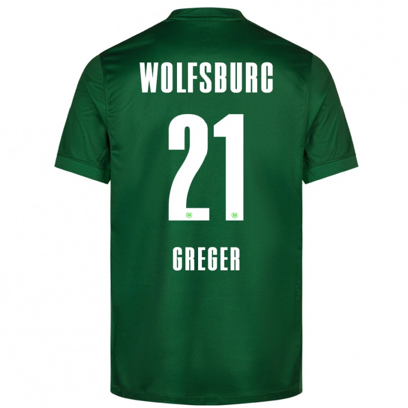 Danxen Børn Max Greger #21 Grøn Hvid Hjemmebane Spillertrøjer 2025/26 Trøje T-Shirt