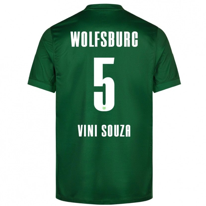 Danxen Børn Vini Souza #5 Grøn Hvid Hjemmebane Spillertrøjer 2025/26 Trøje T-Shirt