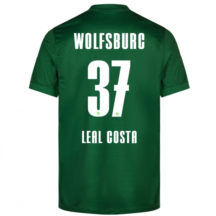 Danxen Børn David Leal Costa #37 Grøn Hvid Hjemmebane Spillertrøjer 2025/26 Trøje T-Shirt