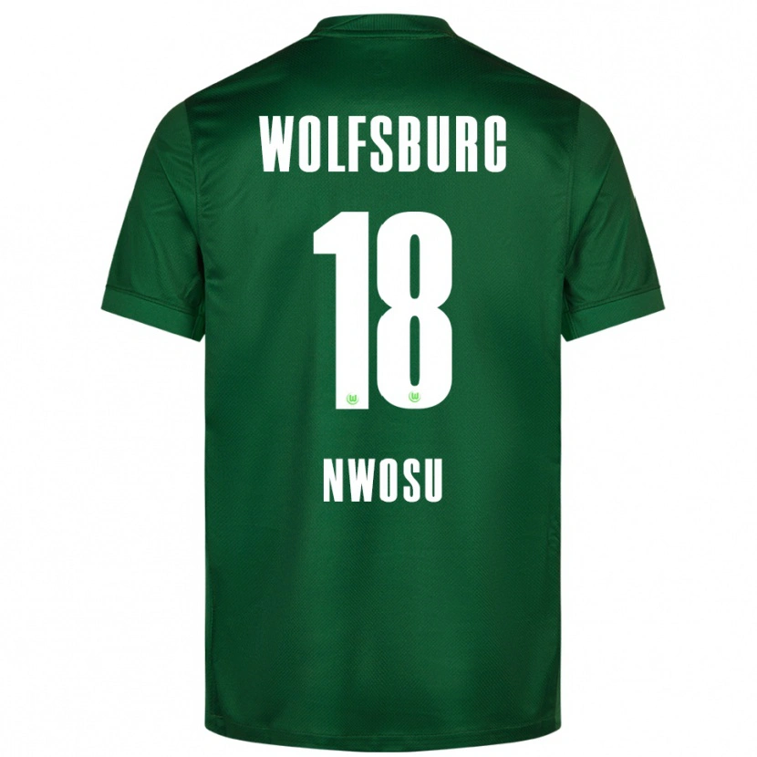 Danxen Børn Lewis Nwosu #18 Grøn Hvid Hjemmebane Spillertrøjer 2025/26 Trøje T-Shirt