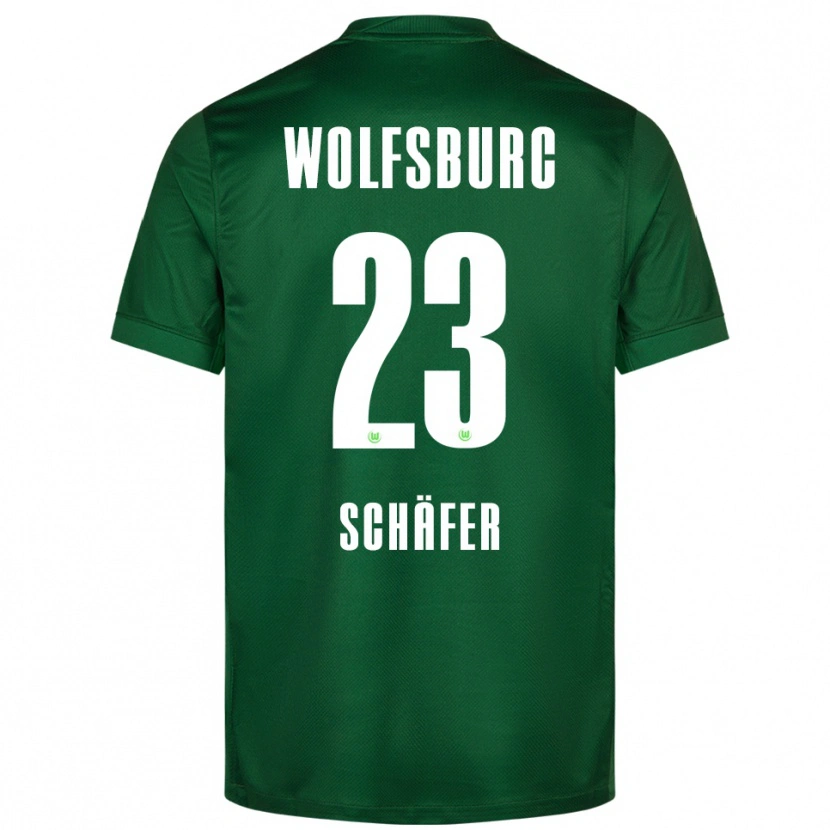 Danxen Børn Elia Schäfer #23 Grøn Hvid Hjemmebane Spillertrøjer 2025/26 Trøje T-Shirt