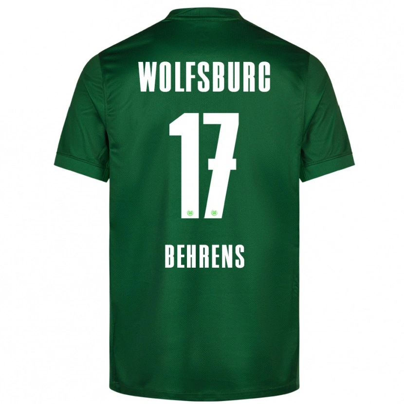 Danxen Børn Kevin Behrens #17 Grøn Hvid Hjemmebane Spillertrøjer 2025/26 Trøje T-Shirt