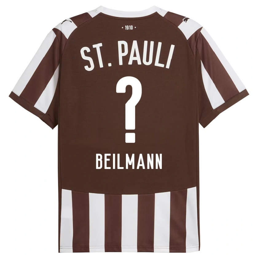 Danxen Børn Erwin Beilmann #0 Kaffe Hvid Hjemmebane Spillertrøjer 2025/26 Trøje T-Shirt