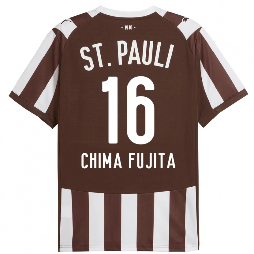 Danxen Børn Joel Chima Fujita #16 Kaffe Hvid Hjemmebane Spillertrøjer 2025/26 Trøje T-Shirt