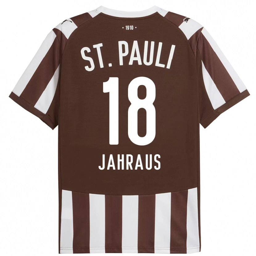 Danxen Børn Luis Jahraus #18 Kaffe Hvid Hjemmebane Spillertrøjer 2025/26 Trøje T-Shirt