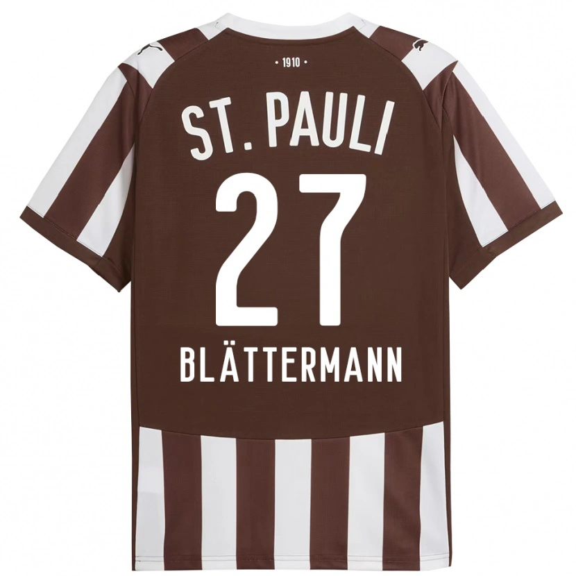 Danxen Børn Levin Blättermann #27 Kaffe Hvid Hjemmebane Spillertrøjer 2025/26 Trøje T-Shirt
