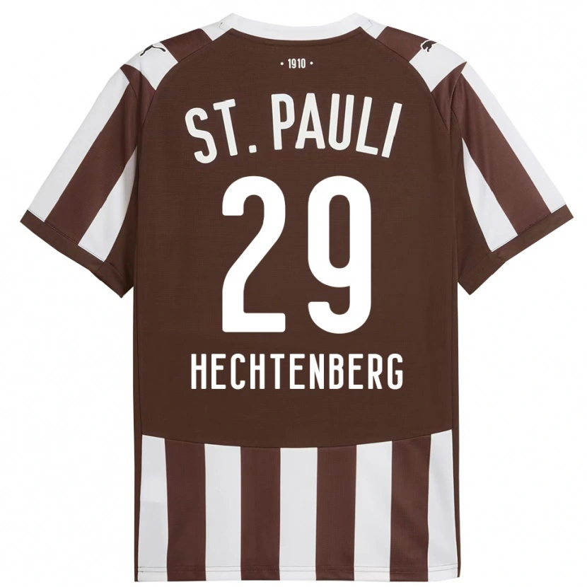Danxen Børn Julia Hechtenberg #29 Kaffe Hvid Hjemmebane Spillertrøjer 2025/26 Trøje T-Shirt