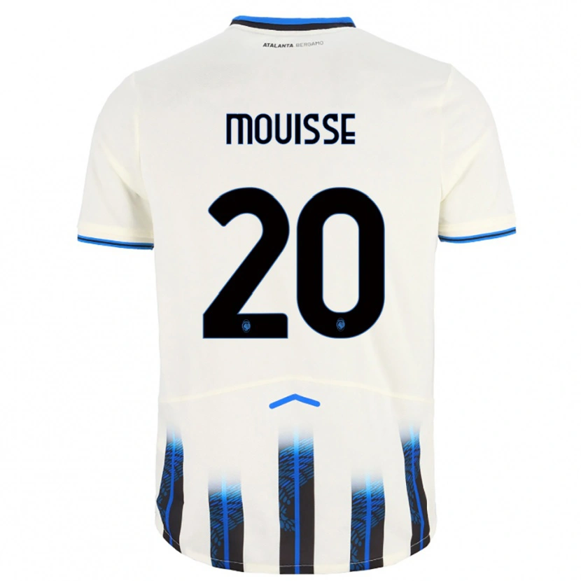 Danxen Børn Samir Mouisse #20 Hvid Blå Udebane Spillertrøjer 2025/26 Trøje T-Shirt