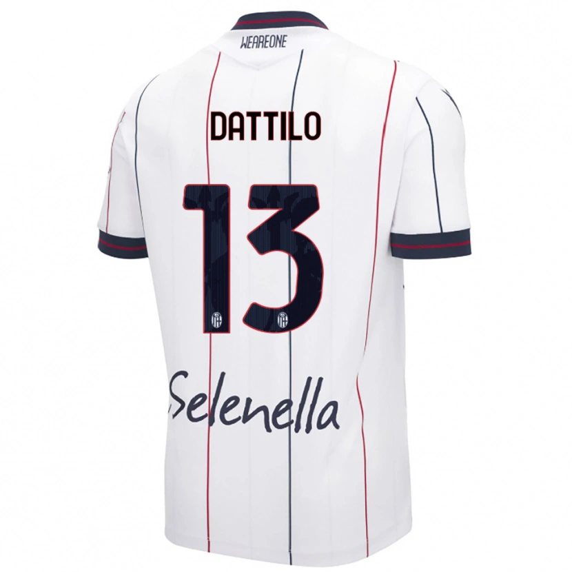 Danxen Børn Gabriel Dattilo #13 Hvid Kongeblå Udebane Spillertrøjer 2025/26 Trøje T-Shirt