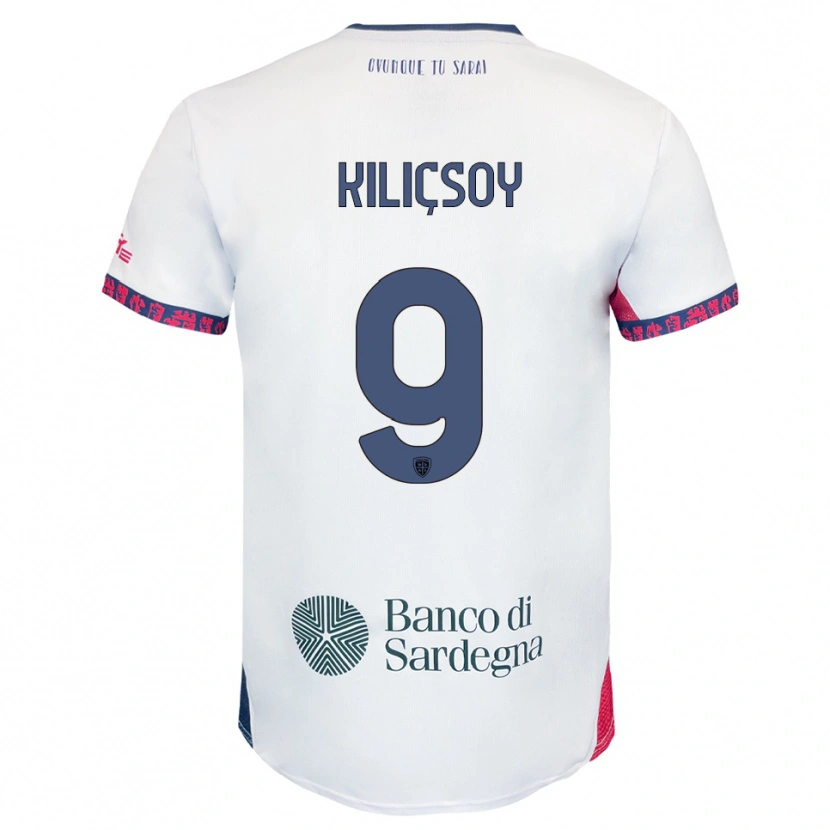 Danxen Børn Semih Kılıçsoy #9 Hvid Navy Rød Udebane Spillertrøjer 2025/26 Trøje T-Shirt