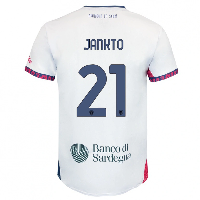 Danxen Børn Jakub Jankto #21 Hvid Navy Rød Udebane Spillertrøjer 2025/26 Trøje T-Shirt