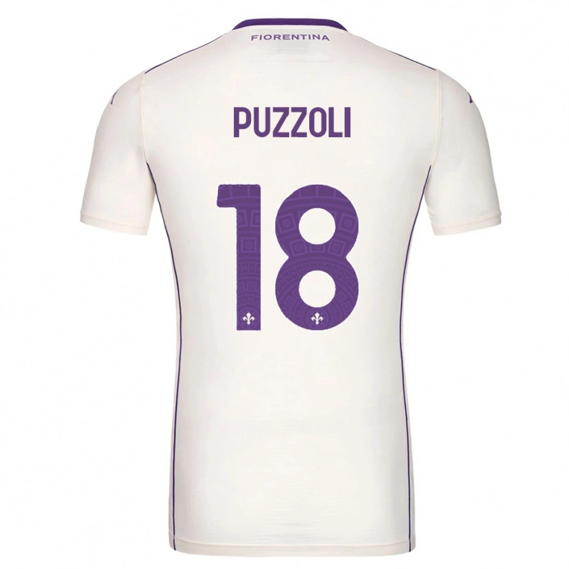 Danxen Børn Giorgio Puzzoli #18 Hvid Lilla Rød Udebane Spillertrøjer 2025/26 Trøje T-Shirt
