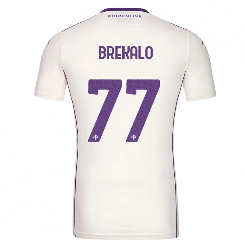 Danxen Børn Josip Brekalo #77 Hvid Lilla Rød Udebane Spillertrøjer 2025/26 Trøje T-Shirt