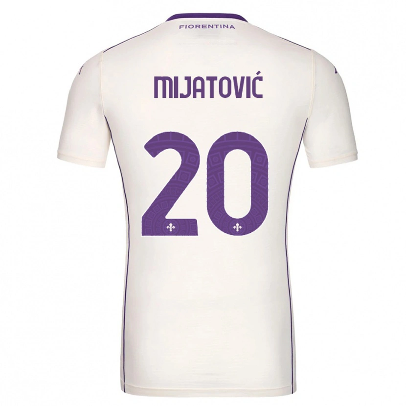 Danxen Børn Milica Mijatović #20 Hvid Lilla Rød Udebane Spillertrøjer 2025/26 Trøje T-Shirt