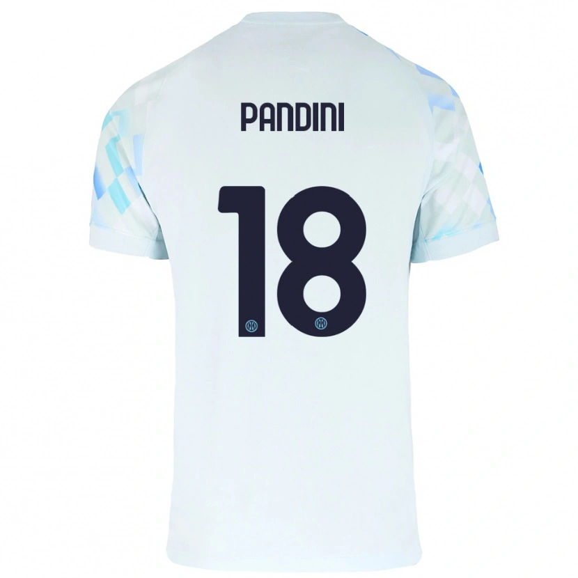 Danxen Børn Marta Pandini #18 Hvid Blå Udebane Spillertrøjer 2025/26 Trøje T-Shirt