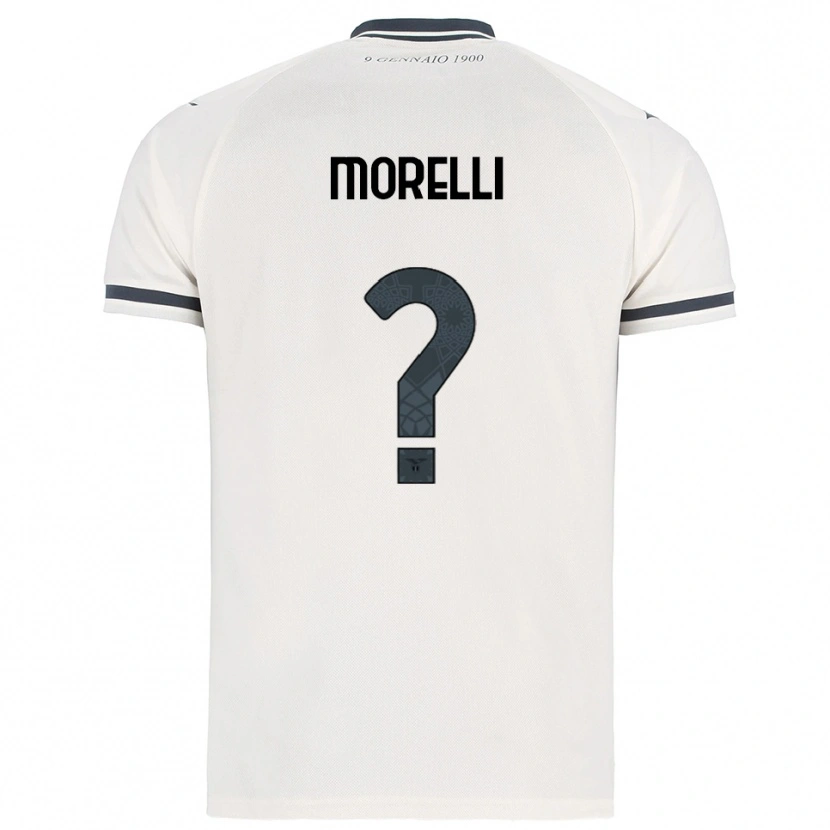 Danxen Børn Manuel Morelli #0 Hvid Navy Udebane Spillertrøjer 2025/26 Trøje T-Shirt
