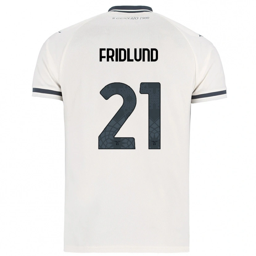 Danxen Børn Johanne Fridlund #21 Hvid Navy Udebane Spillertrøjer 2025/26 Trøje T-Shirt
