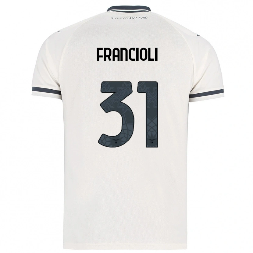 Danxen Børn Diego Francioli #31 Hvid Navy Udebane Spillertrøjer 2025/26 Trøje T-Shirt